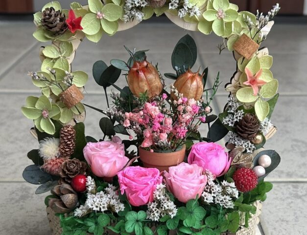 手作りプリザーブドフラワー教室